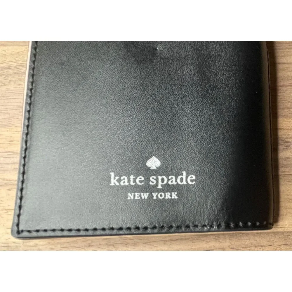 Kate Spade Frosty Penguin Leather‎ Passport Holder Travel Wallet Multi